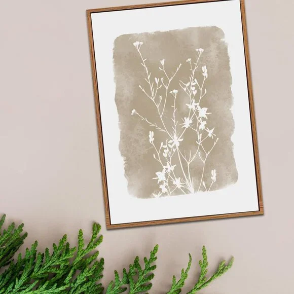 Elegant Framed Boho Floral Art Prints - 16x24 Set for Living and Work Spaces